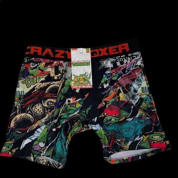 Crazy Boxer Teenage Mutant Ninja‎ Turtles Boxer Briefs Sz M Nickelodeon NWT - Picture 1 of 8